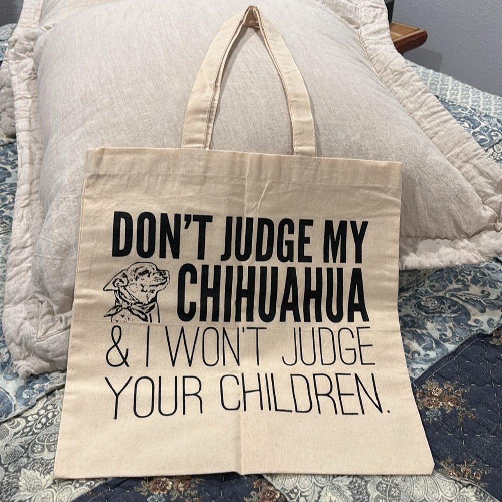 Funny Chihuahua Pride Canvas Tote Bag – Dog Lover Reusable Shopping Bag Gift